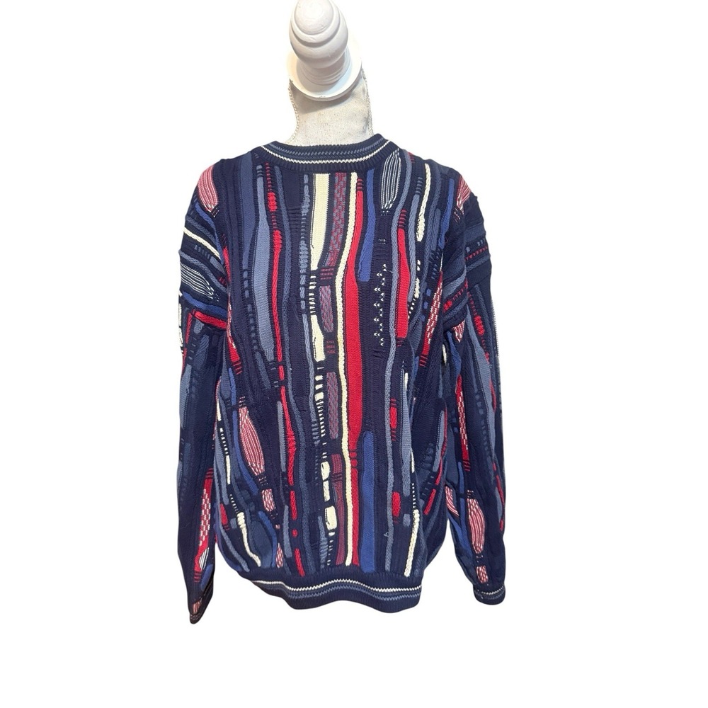 Cotton Traders Cable Knit Large Sweater Pullover 3D Knit Coogi Style
